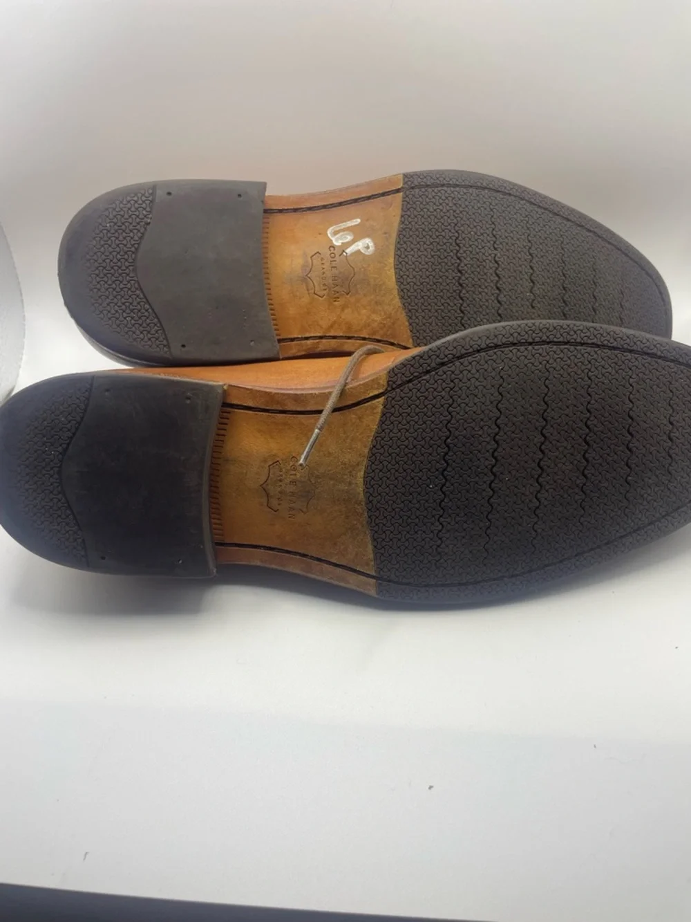 Cole Haan Men's Tan Leather Derby Oxfords